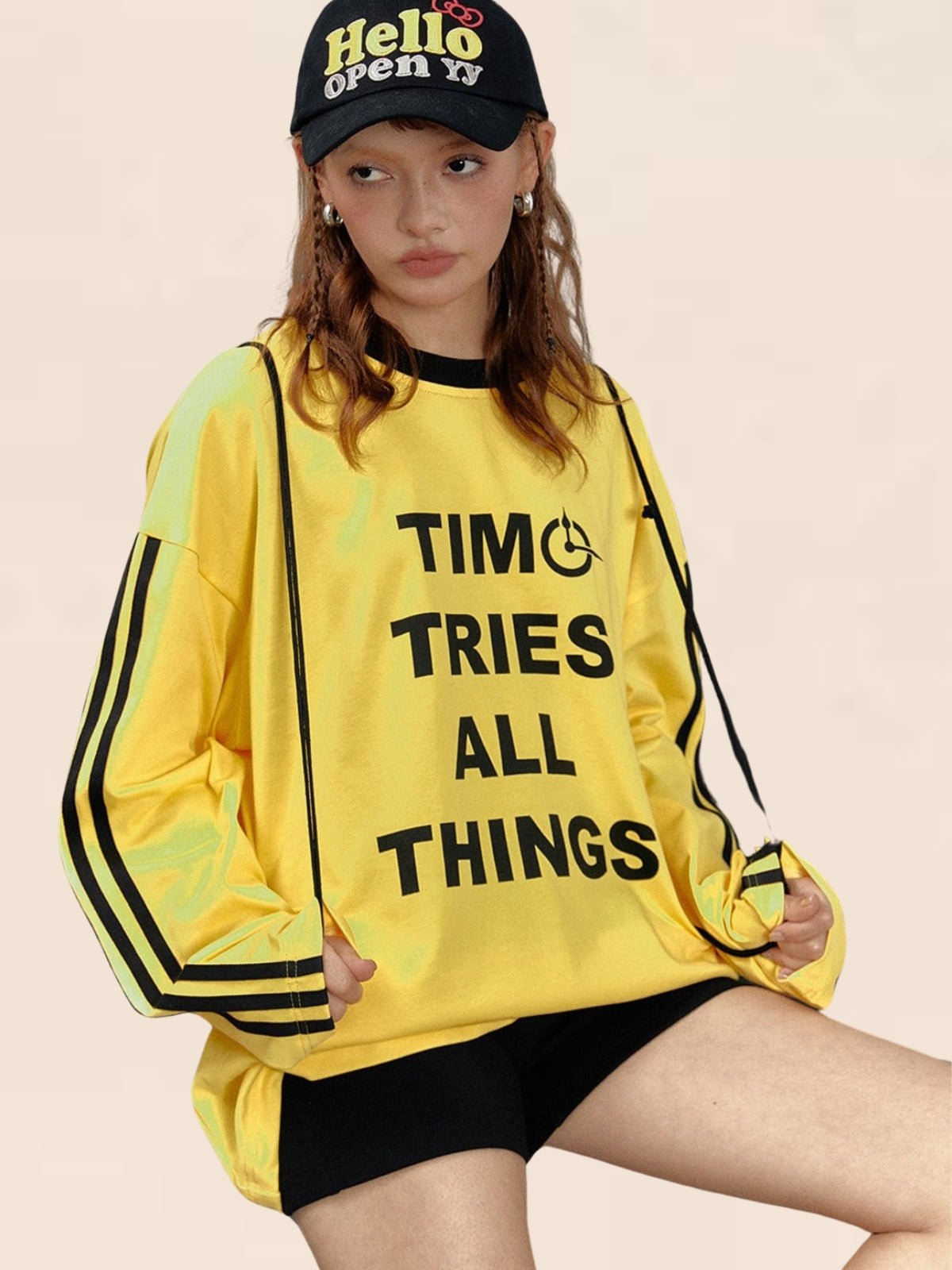 Dopamine Wear Yellow Letter Top