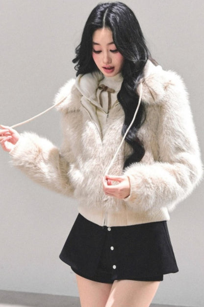 Hooded Fur Winter Coat