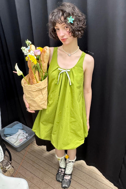 Green Bud Sleeveless Dress