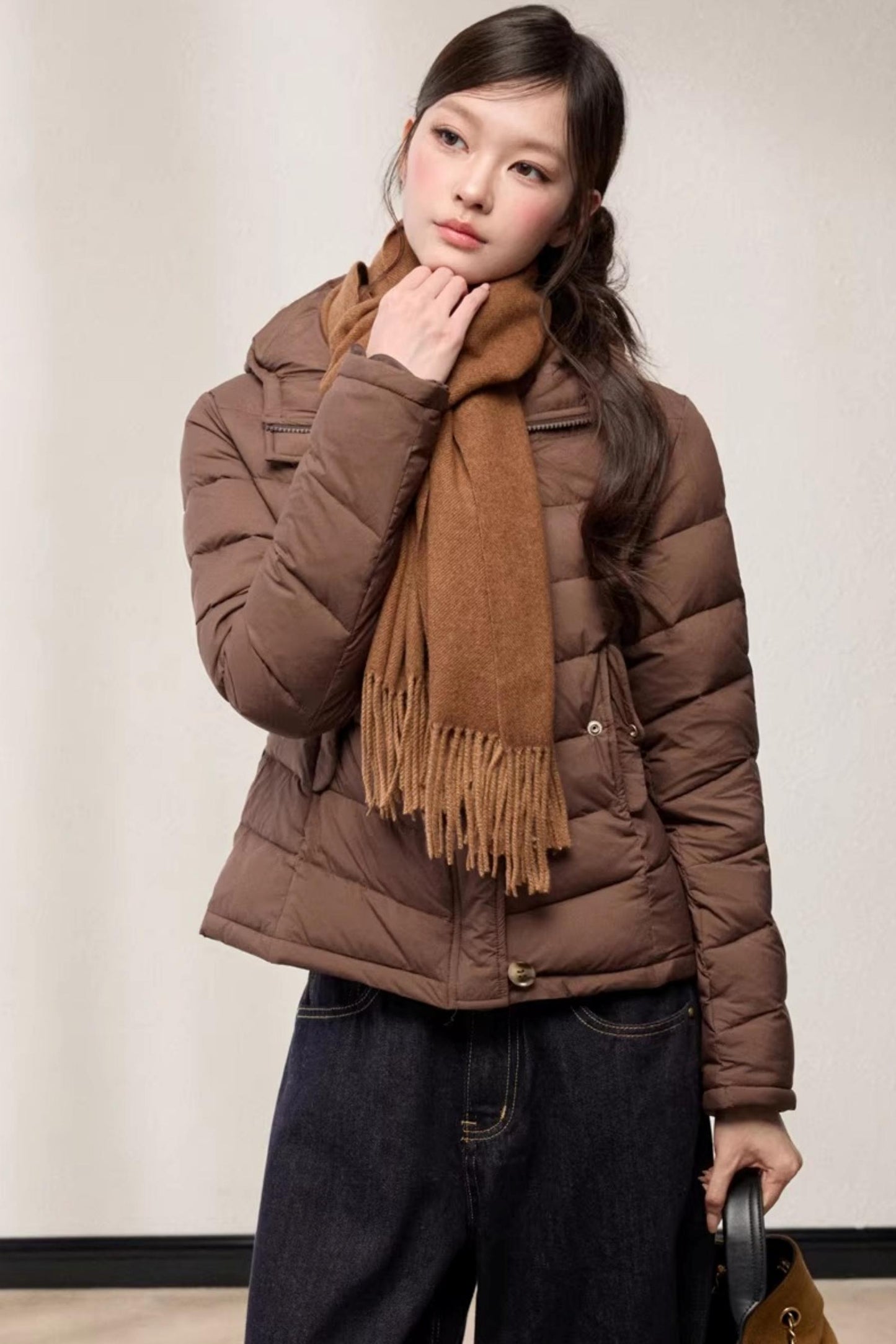 Solid Color Tassel Scarf