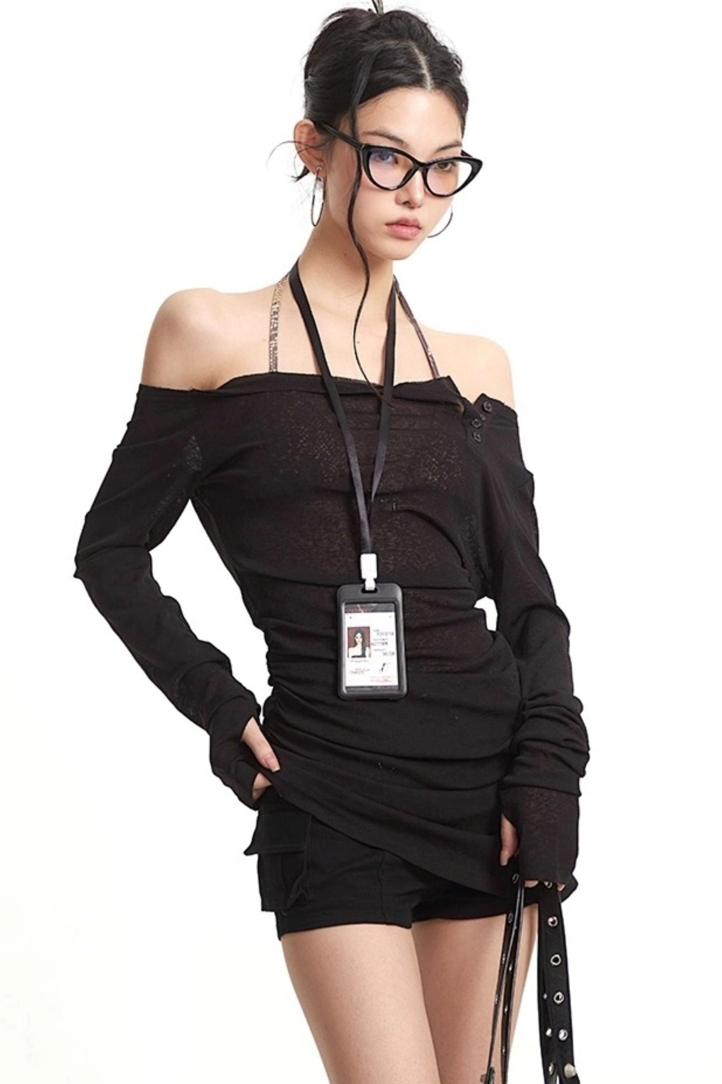 Slanted Shoulder Dress