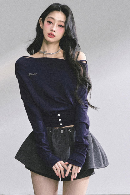 Magazine Long-Sleeved Top