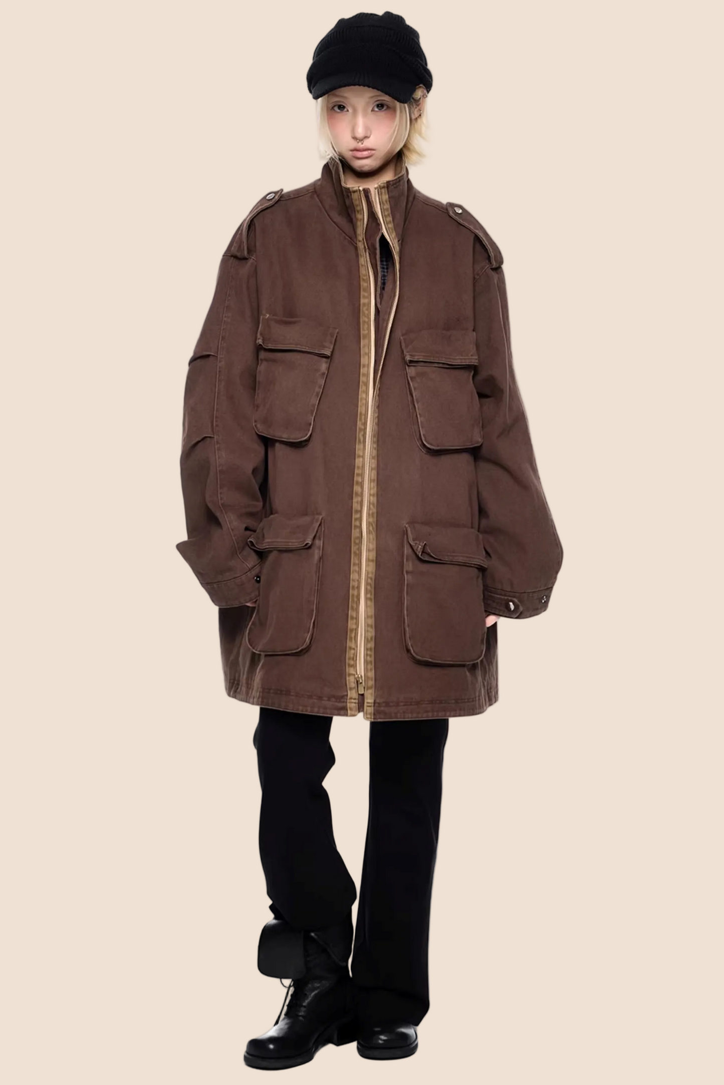 Washed Vintage Contrast Jacket