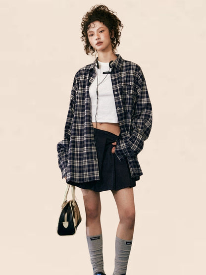 Loose Fashion Casual Plaid Shirt