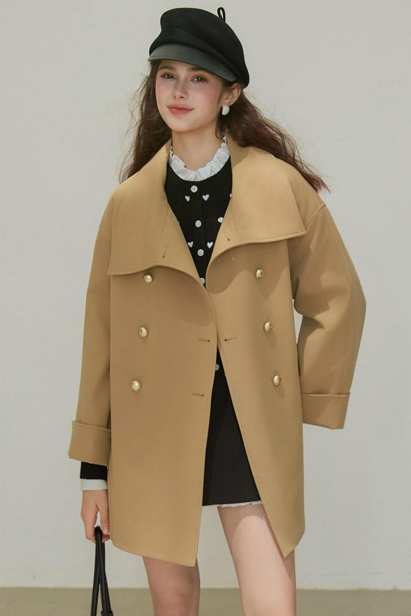Retro Drop Sleeve Midi Coat