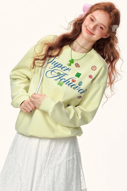 Letter Print Winter Sweater