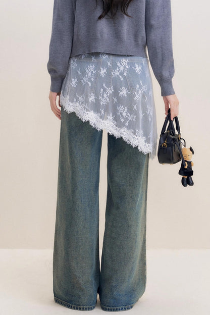 Lazy Cat Leg Jeans Set-Up