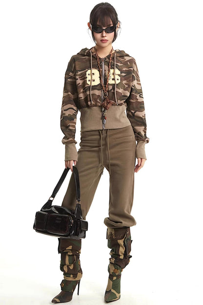 Retro Camouflage Hooded Jacket