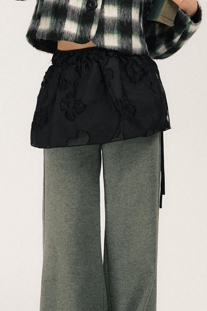 Versatile Lace-up Waist Skirt