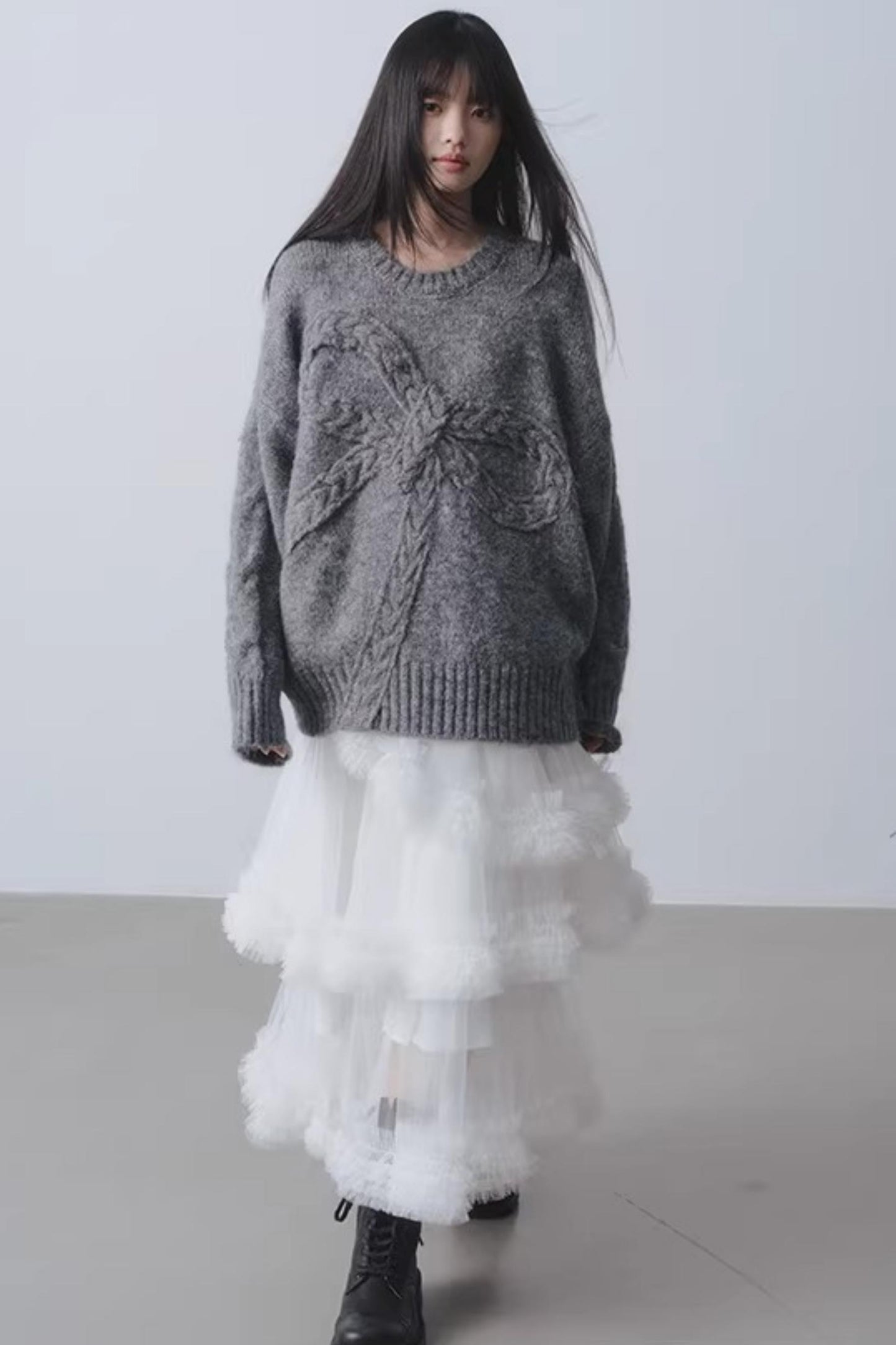 Confession Poem Mesh Skirt