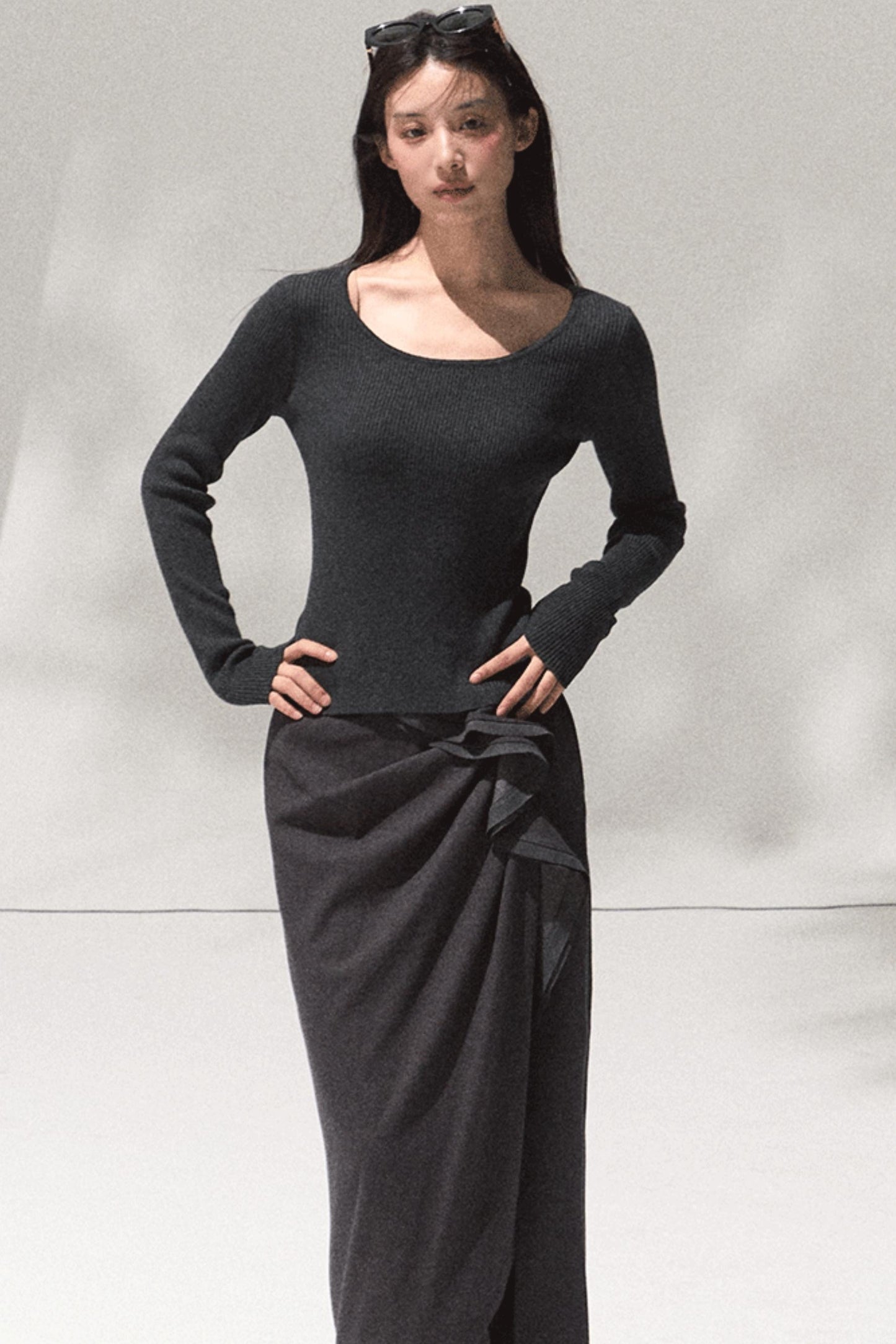 Moonlit Wool Knit Sweater