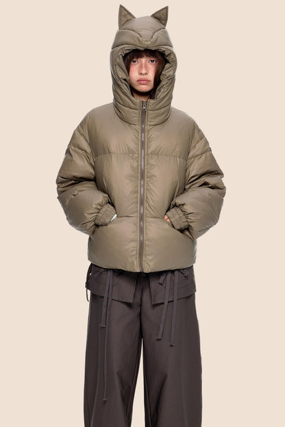 Winter White Short Down Jacket