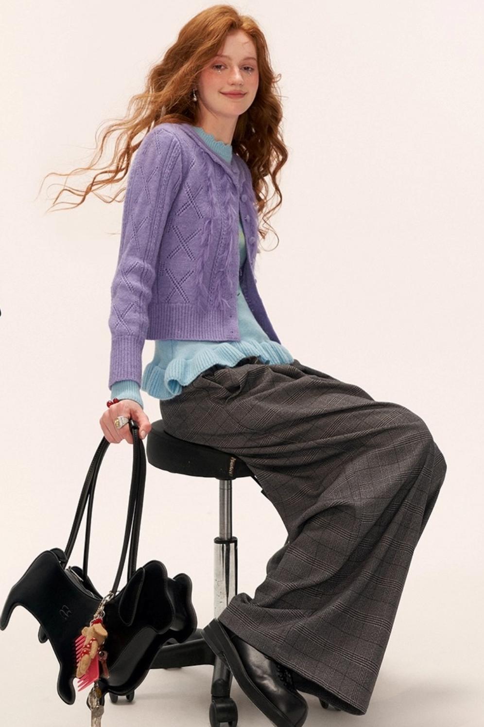 Gentle Knitted Cardigan Set-Up