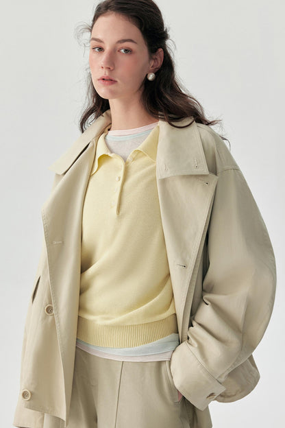 Paris Dream Silhouette Cotton Trench Coat