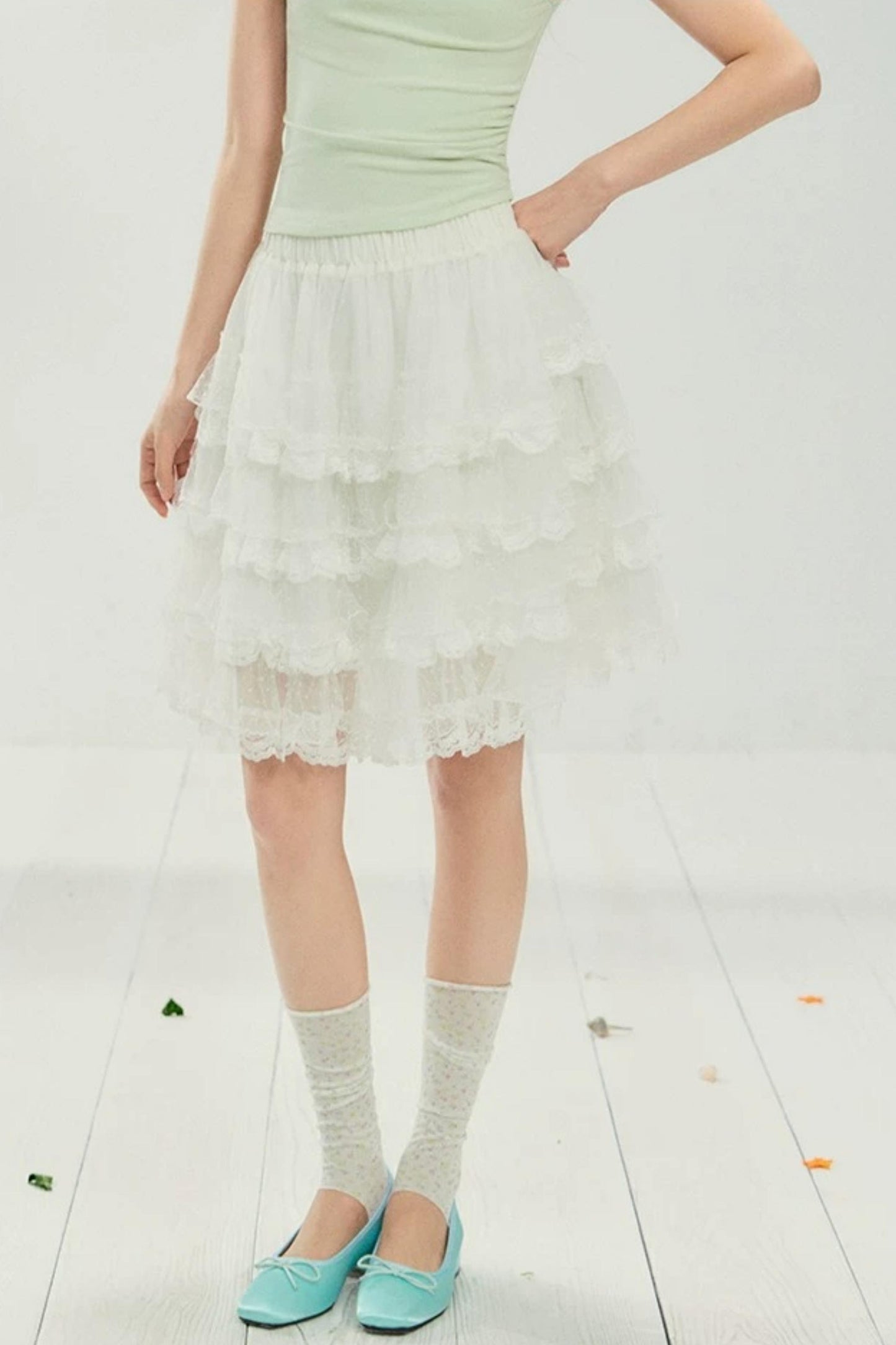 Layered Lace Cake Skirt