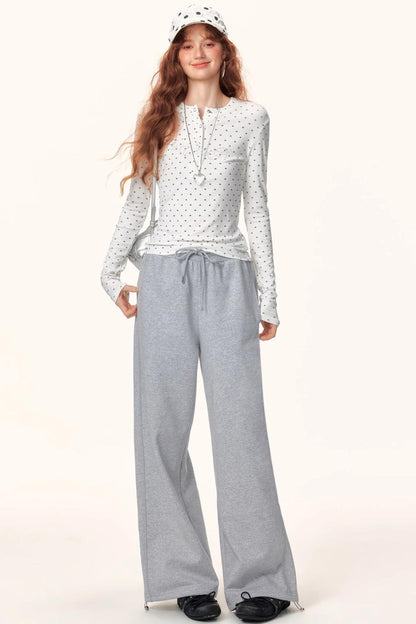 Visible Seam Drawstring Pants