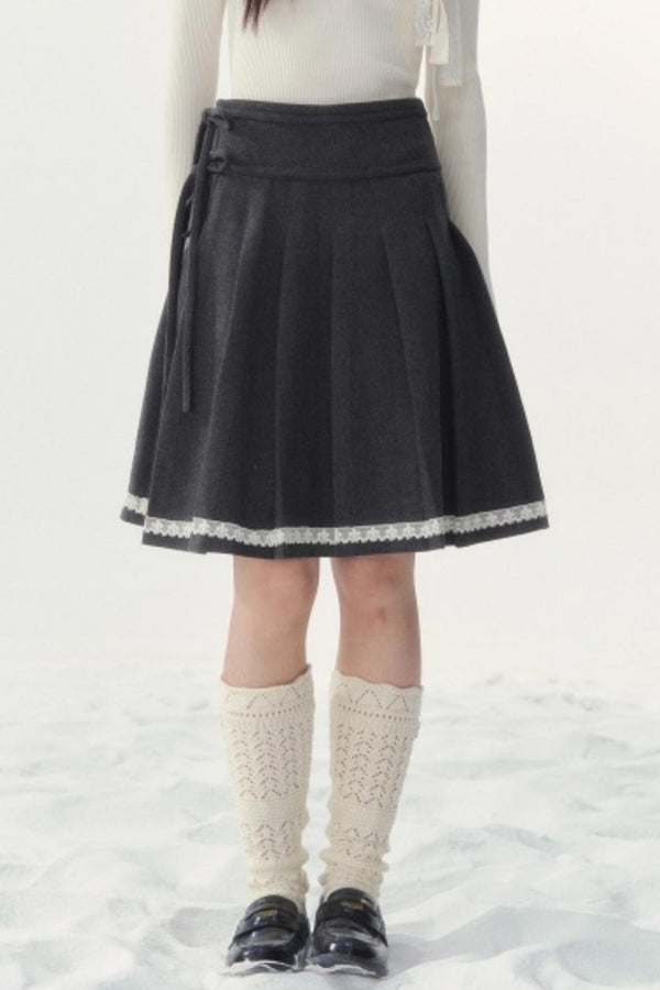 Late Love Letter Woolen Skirt