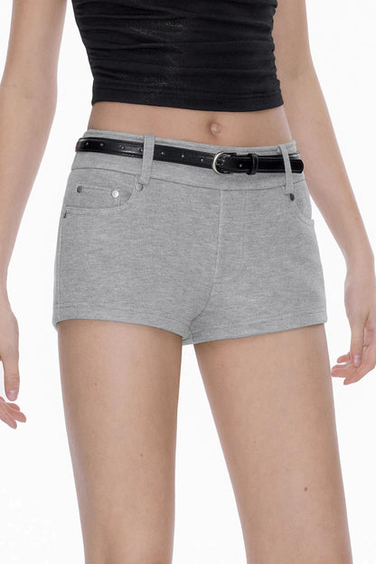 Knitted Vintage Mini Shorts Set-Up