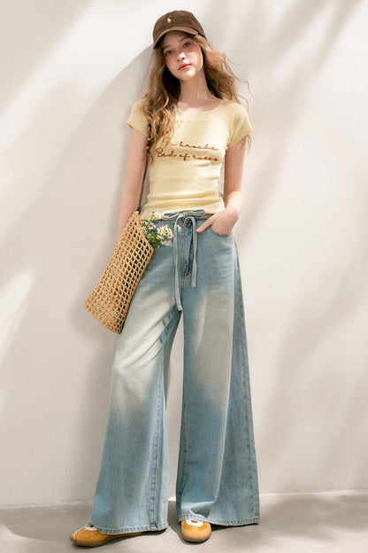 Embroidered Knit Tee