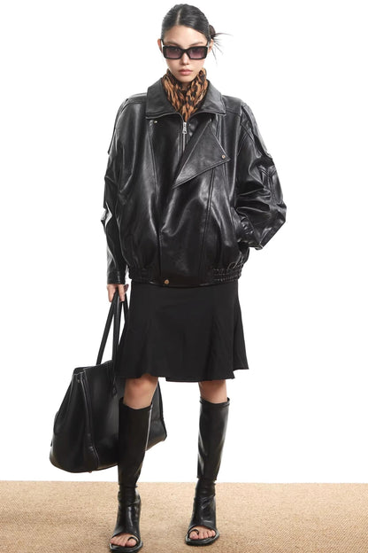 Retro Leather Motorcycle Jacket