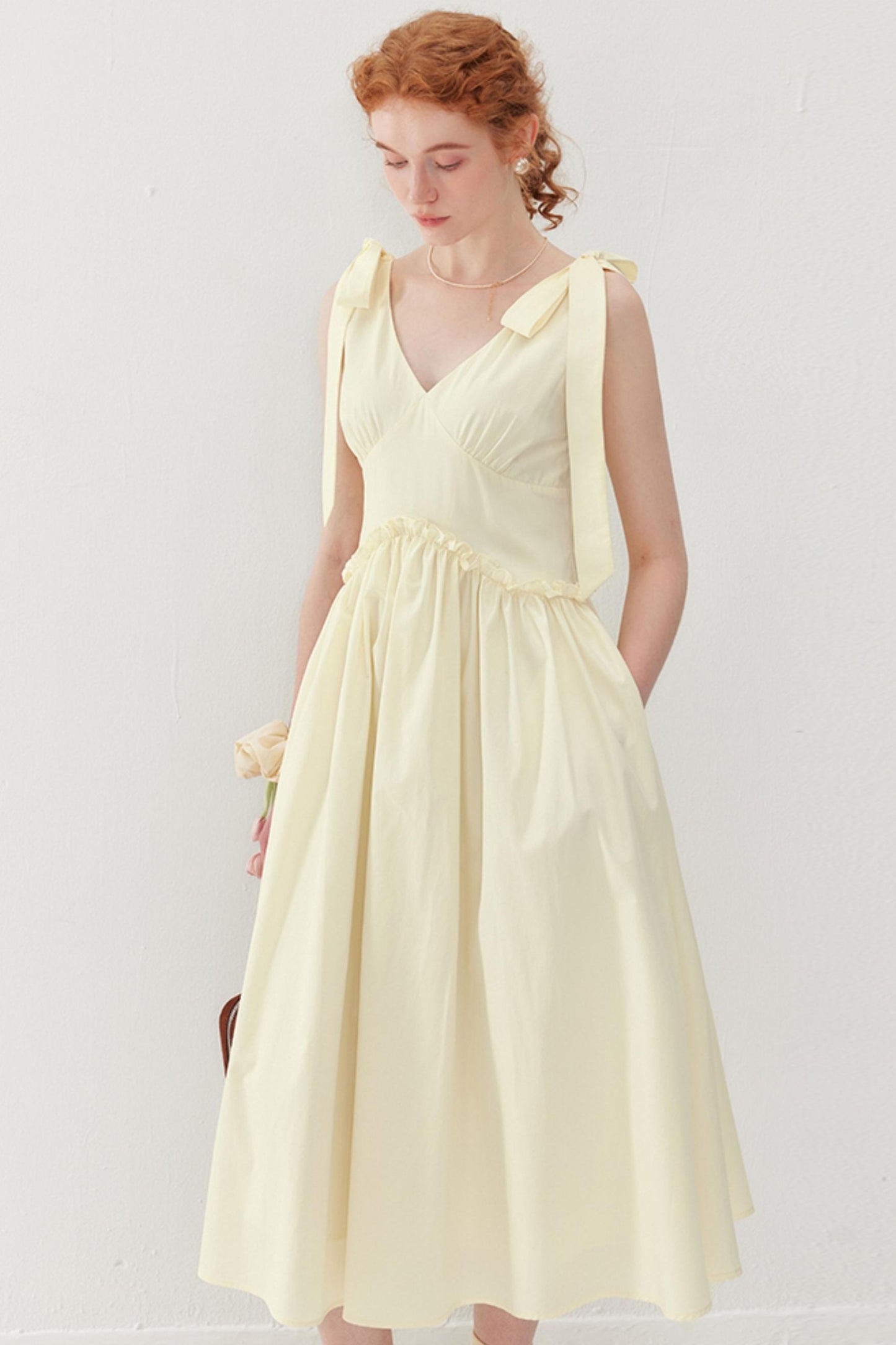 French Lace Tie Dress