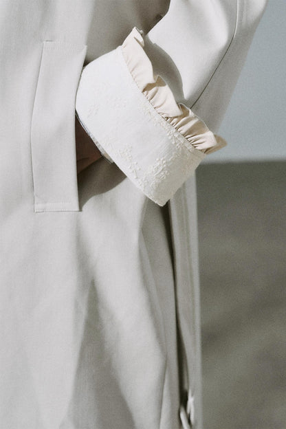 Sweet Flower Trench Coat