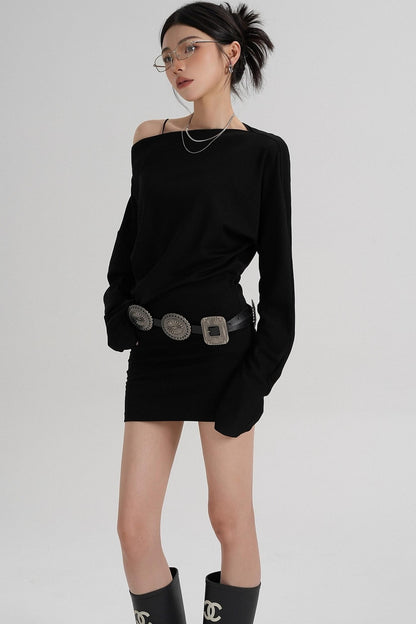 Temperament Shoulder T-shirt