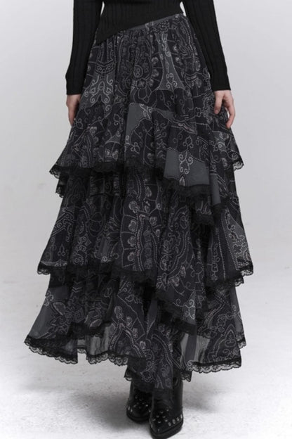 Black Irregular Skirt