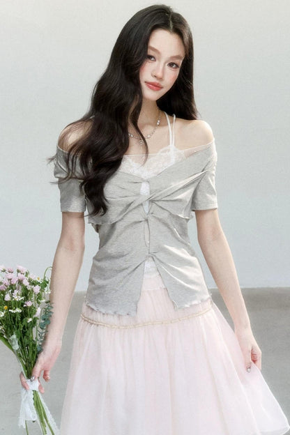 Dream Weaver Lace Knot Top Set-Up