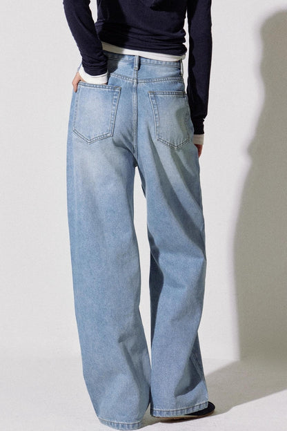 High-End Blue Gold Straight Fit Jeans