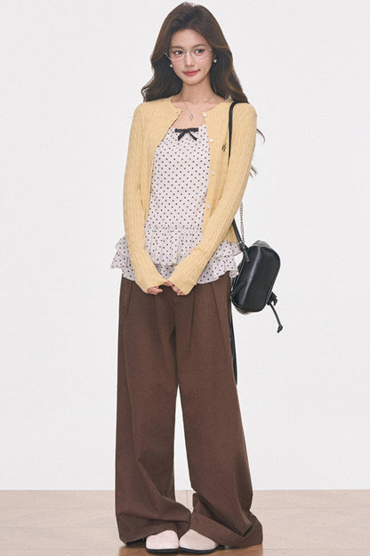 Knitted Cardigan and Dress Set-Up