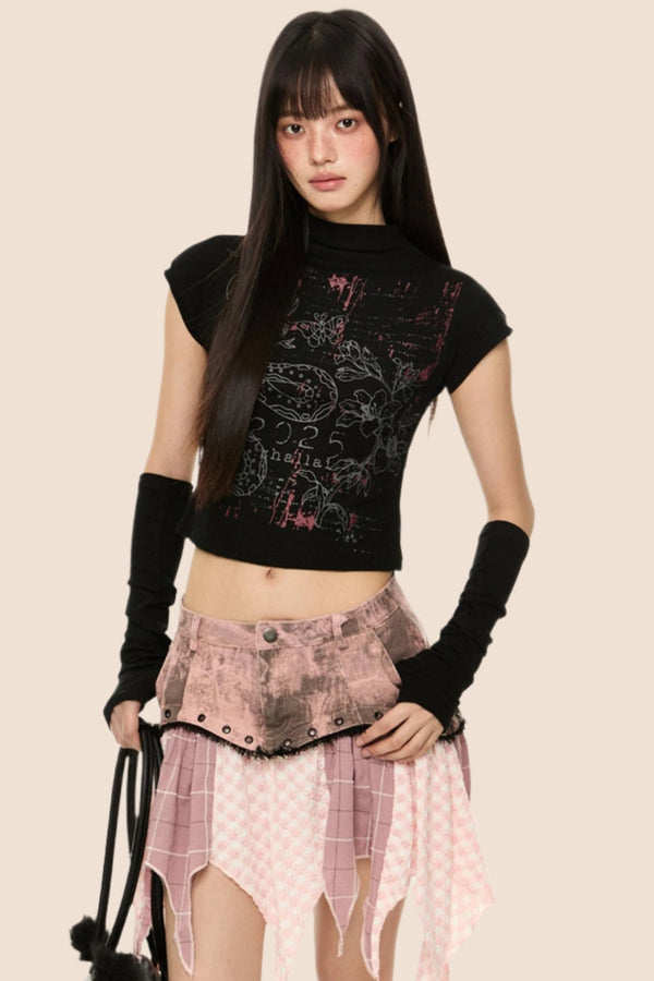 Slim Fit Short Sleeve Crop Tee