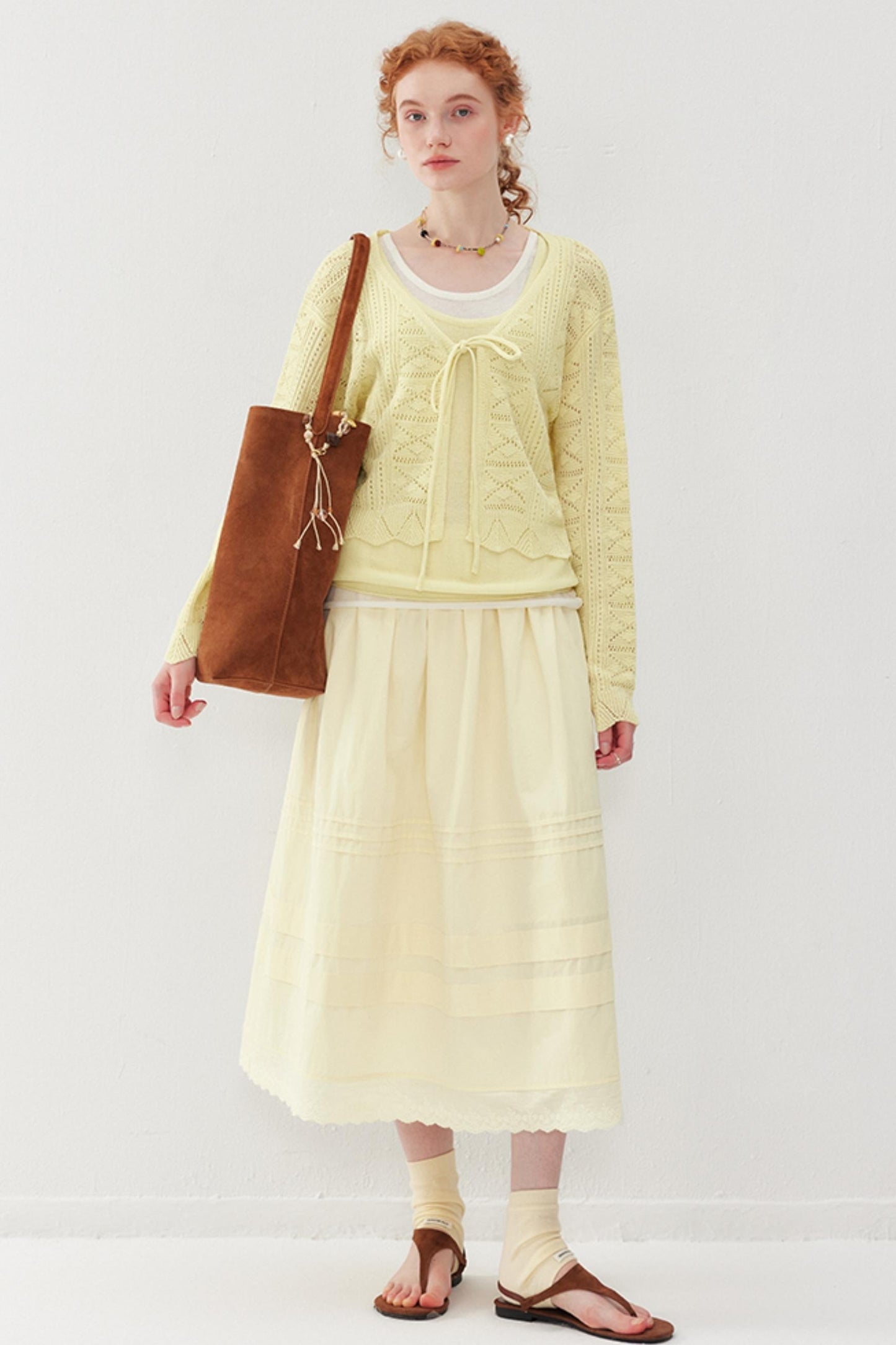 Lace Halter A-Line Skirt