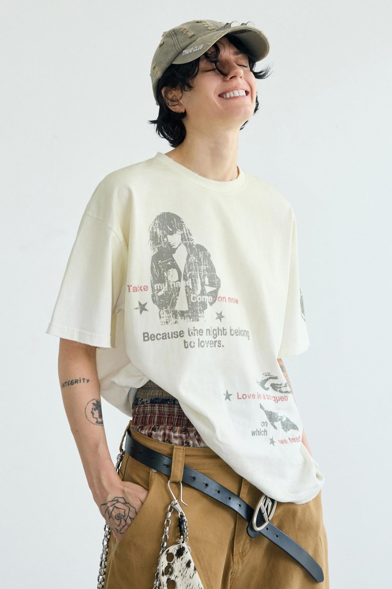 Vintage Gradient White Tee