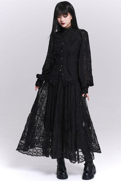 Dark Gothic Jacquard Shirt