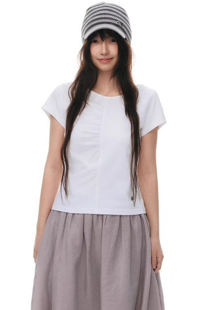 Pleated Pure Cotton Top