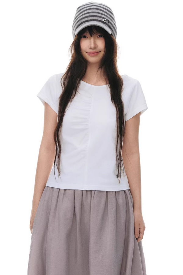 Pleated Pure Cotton Top