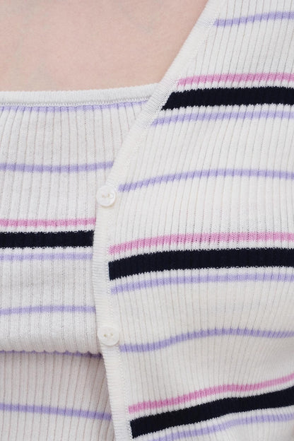 Striped Knit Cardigan Set