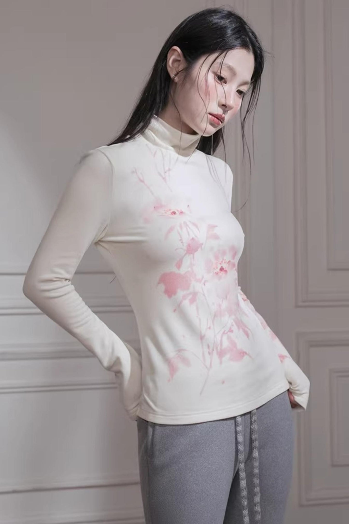 Velvet Cherry Apricot Blouse