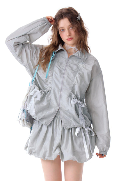 Loose Fit Lace Jacket