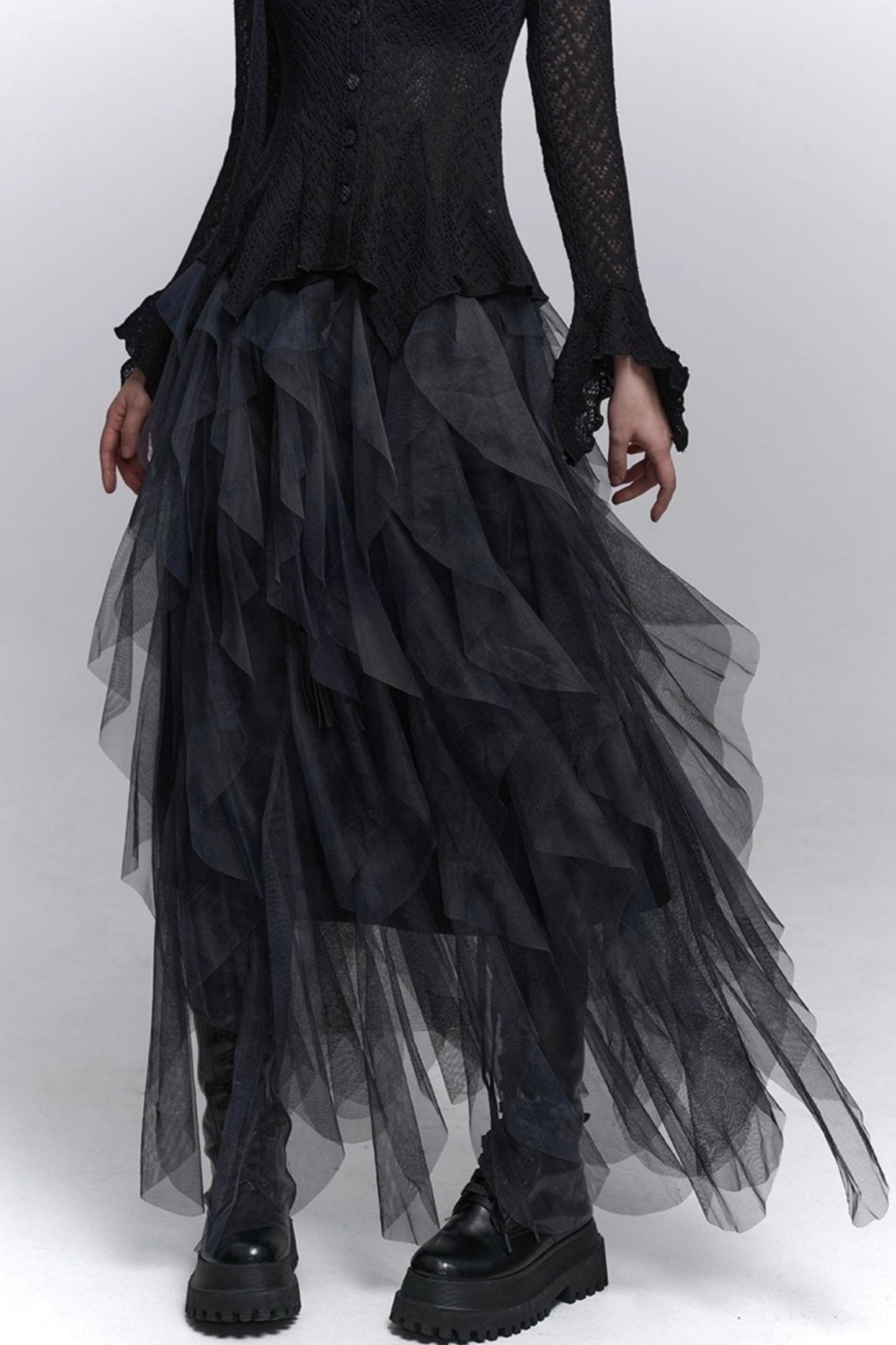 Irregular Hem Concert Skirt