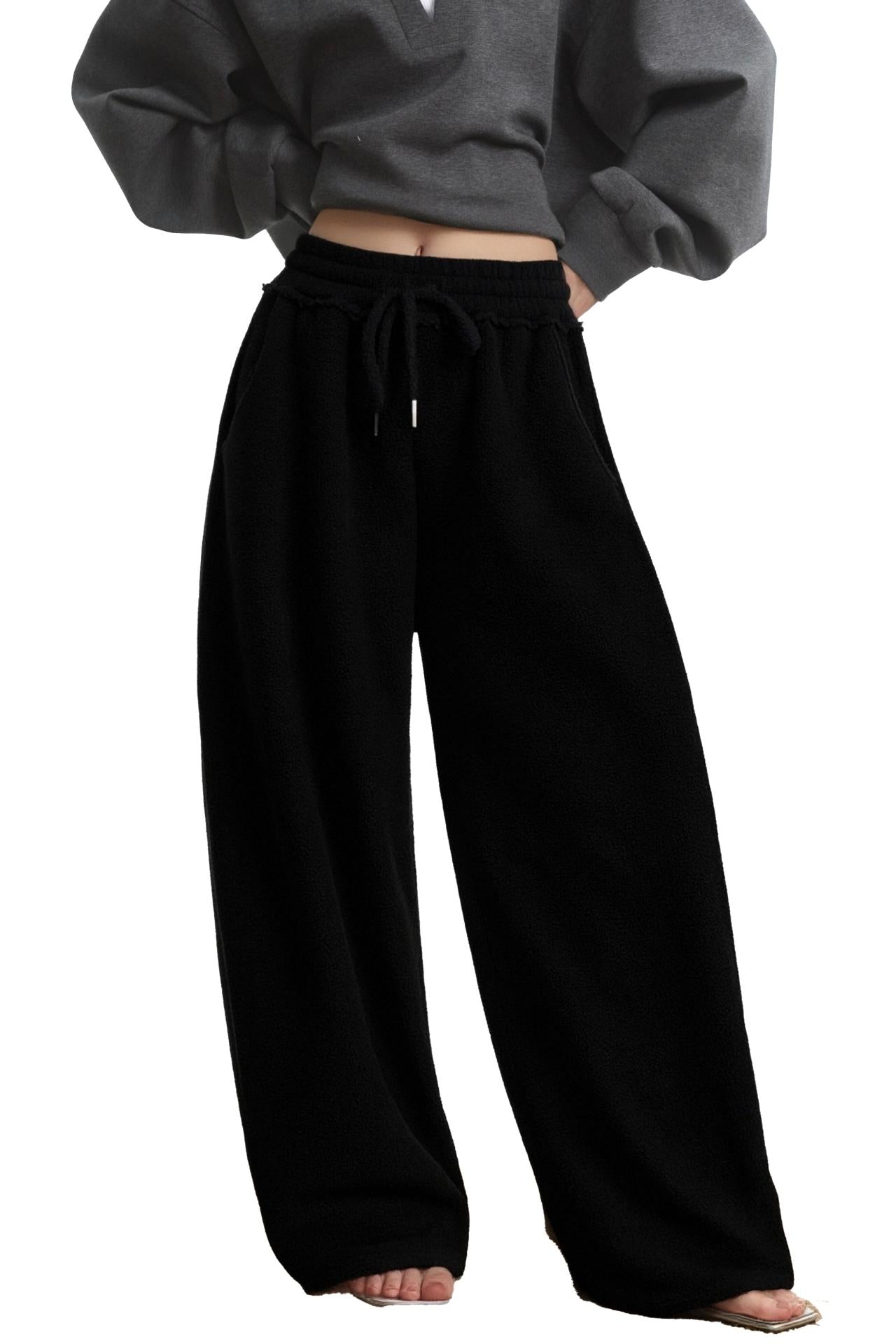 Lazy Drape Wide-leg Scimitar Pants