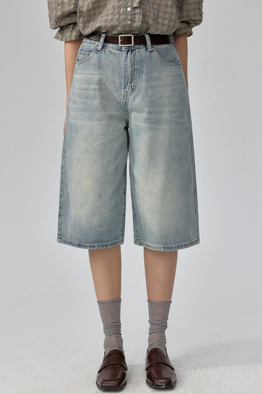 Retro Gradient Wide-Leg Capris