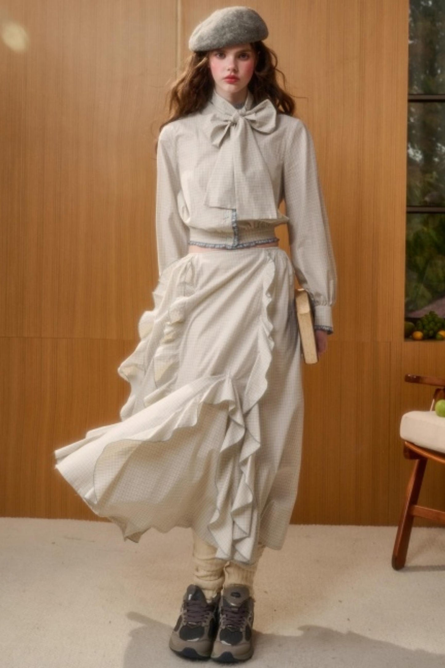 Organic Cotton Patchwork Blouse Set-Up