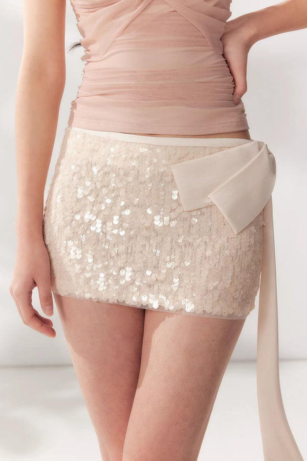 High-Waisted Fish Scale Skirt