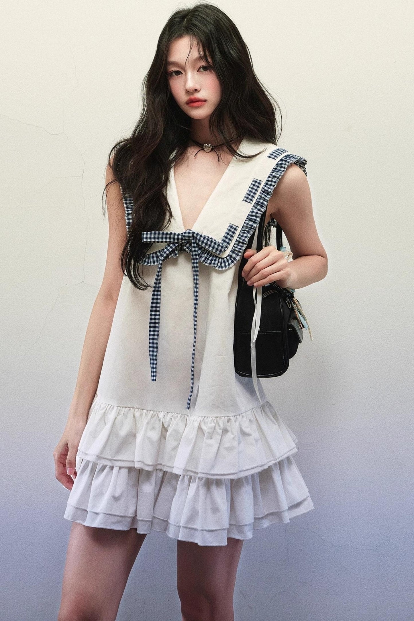 Layered Ruffle A-Line Dress