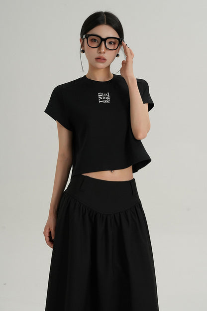 Chic High-Waist Crop Tee