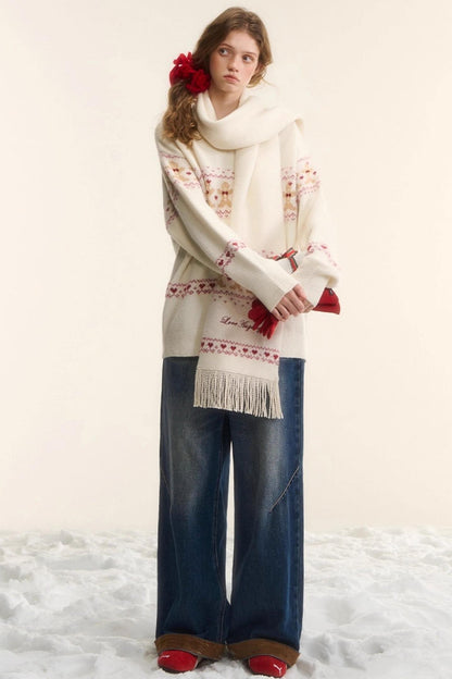 Gingerbread Man Fair Isle Sweater Set