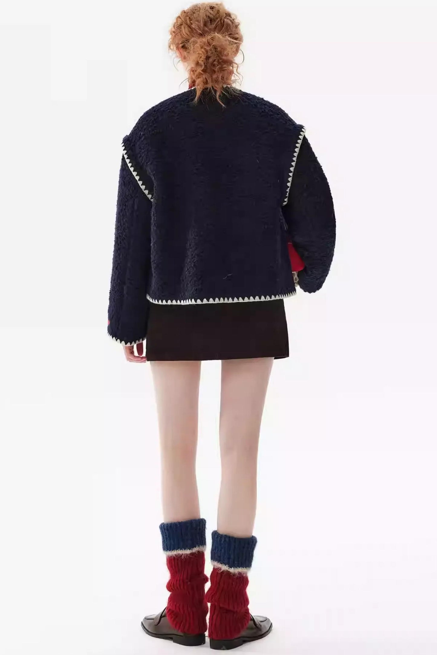 French Wool Tweed Down Jacket