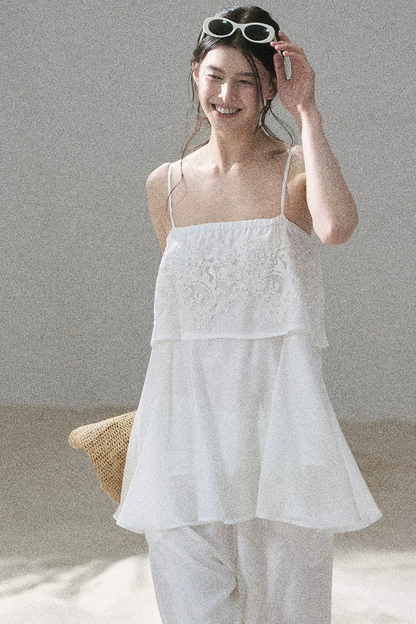 French Chiffon Lace Top Set-Up